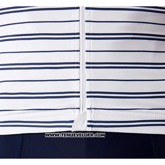 2019 Maillot Ciclismo La Passione Stripe Blanc Manches Courtes et Cuissard